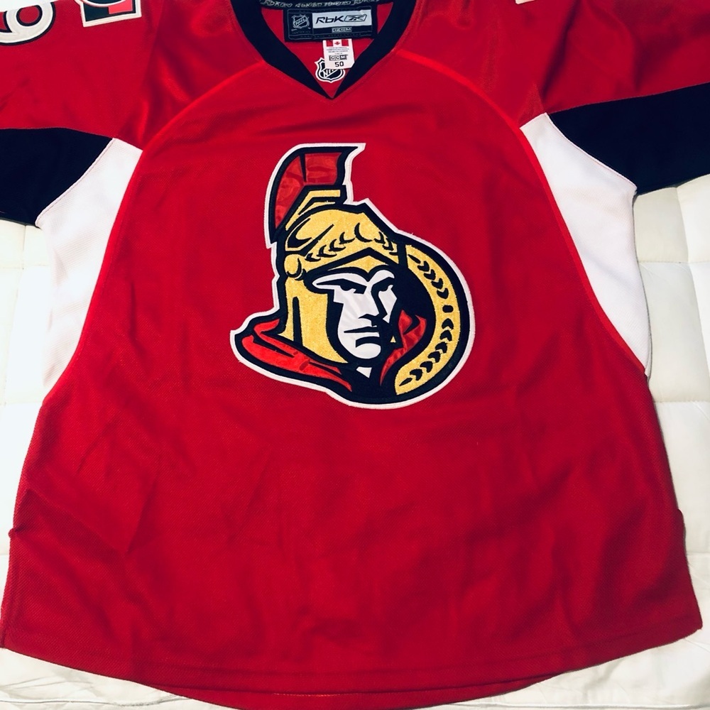 Qttawa Senators Spezza 19 Hockey Jersey NHL Size 50 RED Canadian Authentic CCM - Picture 8 of 12